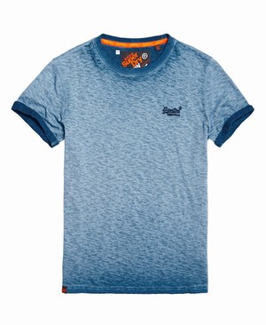 Superdry Alacsony Roller Férfi Pólók Sötétkék | YKCJS6957